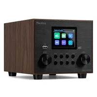 Audizio DAB+ Radio Vieste Schwarz/Braun - Widerstandsfähigkeit: Keine Angabe - Radio Tuner: DAB+ - FM - Stromversorgung: Netzbetrieb - Detailfarbe: Braun - Schwarz - Streaming Formate: Keine - Ausstattung: Display - Fernbedienung - Schlummerfunktion - Sen