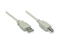 Alcasa 2510-1OF USB cable USB 2.0 1 m USB A USB B 0.48 Gbit/s White
