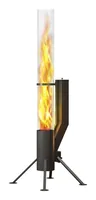 Gardenflare Feuerrohr XXL - Zusatzausstattung: Keine - Typ: Ambiente - Höhe: 2150 cm - Durchmesser: 20 cm - Material: Edelstahl - Sicherheitsglas