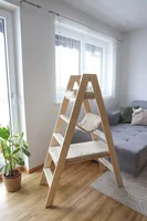 Kerbl Kratzbaum Ladder 97 cm x 39.5 cm x 134 cm - Höhe: 134 cm - Anzahl Liegeplätze: 3 × - Detailfarbe: Beige - Tierart: Katze - Produkttyp: Kletterleiter