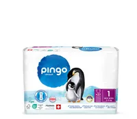 Pingo Ökowindeln Grösse 1, New Born - Packungsgrösse: 27 Stück - Packungsart: Einzelpackung - Produkttyp: Normale Windeln - Detailfarbe: Weiss - Grösse Windeln: 1 - Waschbar: Nein