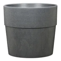 scheurich Blumentopf Groove 12.7 cm, Anthrazit - Detailfarbe: Anthrazit - Aufhängevorrichtung: Nein - Detailmaterial: Kunststoff - Grundmaterial: Kunststoff