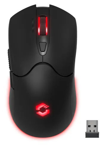 Speedlink Gaming-Maus VELOX Rechargeable RGB Schwarz - Maus Features: Beleuchtung - Bedienungsseite: Rechtshänder - Detailfarbe: Schwarz - Gewicht: 87 g - Verbindungsart: Verkabelt - Kabellos - Schnittstelle: USB-A