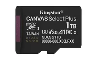 KINGSTON 1TB -  micSDXC -  Canvas -  Select -  Plus -  Gen3 -  150R -  A1 -  Single -  Pack -  w/o ADP