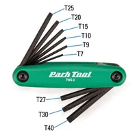 ParkTool Fahrradwerkzeug TWS-2 Torx Schraubenschlüsselsatz - Fahrrad Werkzeugtyp: Multitool - Nachhaltigkeit: Nicht angegeben - Set: Ja - Farbe: Grün