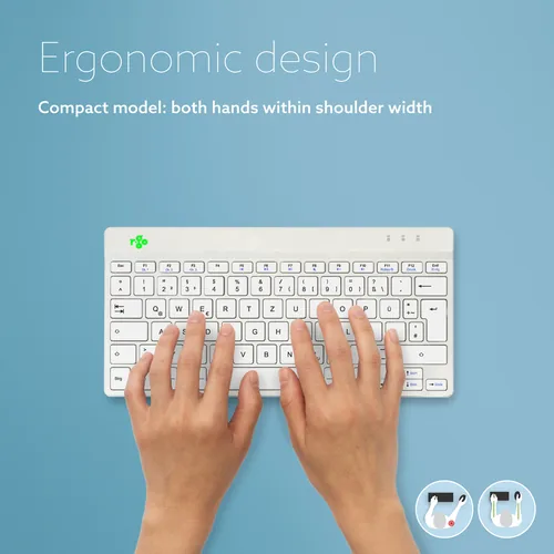 R-GO COMPACT BREAK ERGONOMIC KEYBOARD QWERTZ (DE) BLUETOOTH W
