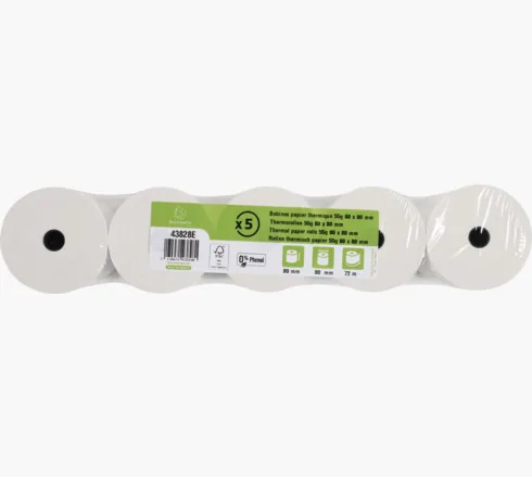 EXACOMPTA Rolle Thermo Papier 5 Stk. 43828E 80x70mmx72m für Kasse