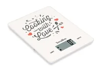 Terraillon Küchenwaage Cooking USB Weiss - Bedienungsart: Sensortasten - Messschritte: 1 g - Tara-Zuwiegefunktion: Ja - Detailfarbe: Weiss - Gewicht Max.: 5 kg - Material: Glas - Kunststoff