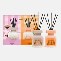 ipuro Duftstäbchen Gentle coffee & Sunset spritz 2 x 50 ml - Duft: Cognac - Eukalyptus - Karamell - Kiefer - Limette - Mandel - Milch - Orange - Rum - Trauben - Vanille - Zedernholz - Zitrone - Volumen: 50 ml