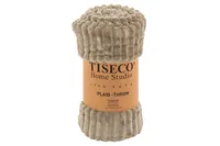 Tiseco RIBBLE throw blanket 130 x 160 cm Polyester Taupe
