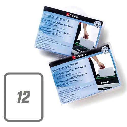 Rexel Ölpapier für Aktenvernichter  12 Stück - Packungsgrösse: 12 Stück - Verpackungseinheit: 12 Stück - Zubehörtyp: Ölpapier