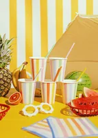 Partydeco Strohhalm wiederverwend 30 Stück, Mehrfarbig - Materialtyp: Kunststoff - Material: Kunststoff - Polypropylen (PP) - Packungsgrösse: 30 Stück - Detailfarbe: Mehrfarbig - Länge: 23 cm
