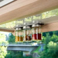 Silwy Feinkost-Magnetgläser-Set 0.192 l, Schwarz/Transparent - Produkttyp: Outdoor-Vorratsdose - Materialtyp: Glas - Material: Metall - Detailfarbe: Transparent - Schwarz - Set: Ja - Verpackungseinheit: 1 Stück