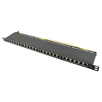 Logilink 19"" Cat.6A Patchpanel, 24-Port, schwarz, 0,5 HE