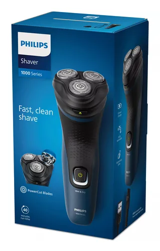 Philips S1151/00 Elektrorasierer Rotationstrasierer Schwarz, Blau
