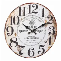 TFA-Dostmann Vintage Quartz clock Round Brown, White