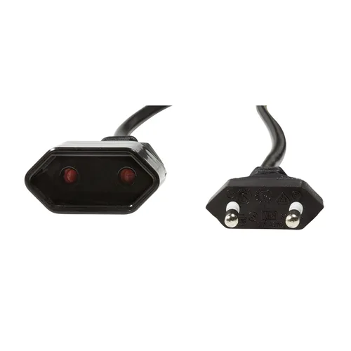 LogiLink 1m, 2xCEE 7/16 Black CEE7/16