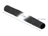 Delock Schrumpfschlauch X-Muster rutschfest 1 m x 30 mm Schwarz - Detailfarbe: Schwarz - Länge: 1 m - Durchmesser: 30 mm - Material: Polyolefin