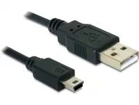 Delock USB 2.0-Kabel  USB A - Mini-USB B 0.7 m - Kabeltyp: Anschlusskabel - Detailfarbe: Schwarz - USB Standard: 2.0 (480 Mbps) - Länge: 0.7 m - USB Anschluss 2 (Endgerät): Mini-USB B - Geschlecht Anschluss 2 (Endgerät): Male (Stecker)