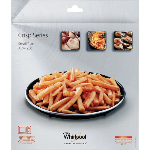 Whirlpool Crispplatte AVM250 Ø 25 cm 27 cm x 27 cm - Breite: 27 cm - Form: Rund - Höhe: 2.5 cm - Ausziehbar: Nein - Tiefe: 27 cm