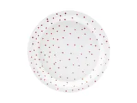 Partydeco Einwegteller Punkte 18 cm, 6 Stück, Weiss - Produkttyp: Einwegteller - Materialtyp: Papier - Material: Pappe - Detailfarbe: Weiss - Verpackungseinheit: 6 Stück
