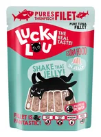 Lucky Lou Extra Food Thunfischfilet in Gelée, 70 g - Tierbedürfnis: Kein besonderes Bedürfnis - Geschmacksrichtung: Fisch - Zertifikate: Keine Zertifizierung - Fleischsorte: Thunfisch - Packungsgrösse: 70 g - Futtereigenschaft: Getreidefrei - Ohne künstli