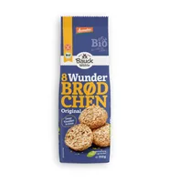 Bauck Mühle Backmischung Wunderbrodchen Original 350 g - Nährwertangabe pro: 100 g - Energiegehalt (in kj): 1669 KJ - Energiegehalt (in kcal): 399 Kcal - Fett: 15 g - Produkttyp: Brot - Davon gesättigte Fettsäuren: 2.2 g
