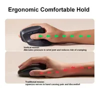 Equip Ergonomische Maus DM 2.4GHzBT 6Button Rechts schwarz