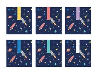 PartyDeco TNSP6 lunch box Lunch bag Paper Blue, Multicolour 6 pc(s)
