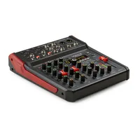 Vonyx Mischpult VM-KG06 - Bauform: Pultform - Stereoeingänge: 1 - Digitale Schnittstelle: USB - Mic-/Linekanäle: 6 - Auxwege: 1 - Powermixer: Nein