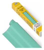 Poli-Tape Vinylfolie Permanent 30.5 x 183 cm, Aquagrün matt - Geeignet für Drucker: Nein - Detailfarbe: Eukalyptusgrün - Aussenanwendung: Ja - Selbstklebend: Ja - Aufbügelbar: Nein - Folientyp: Vinylfolie