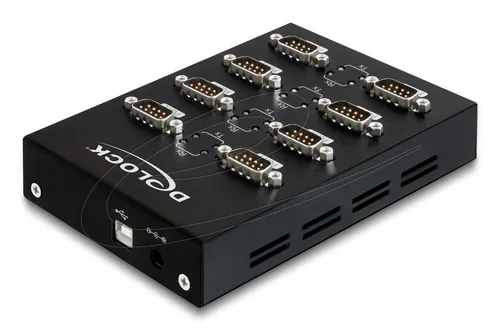 Delock Serial-Adapter 61860 - Datenanschluss Seite B: RS-232 - Anzahl Ports: 8 - Schnittstelle Hardware: USB 2.0 - Formfaktor: Extern