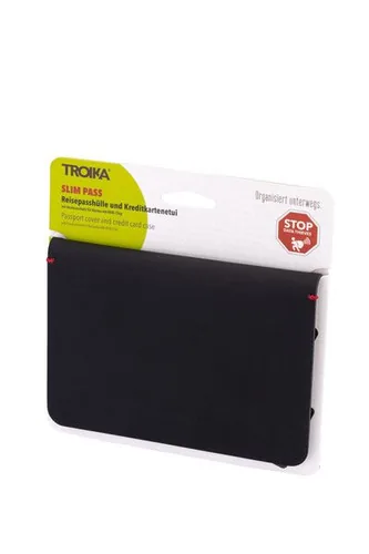 Troika Schutzhülle Slim Pass Schwarz - Produkttyp: Passport-Safe - Widerstandsfähigkeit: Schmutz - Kratzern - Detailfarbe: Schwarz
