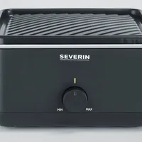 Severin Racletteofen Black Line Lite Mini RG 2360 4 Personen - Anzahl Personen: 4 - Funktionen: Antihaftbeschichtung - Grillplatte - Raclette - Regelbarer Thermostat - Rutschfeste Füsse - Connect-System: Keine Angaben - Grillplatte: Keramik - Pfännchenabl