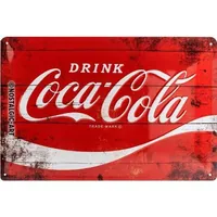 Nostalgic Art Schild Coca-Cola 20 x 30 cm, Metall - Motiv: Schriftzug - Detailfarbe: Rot - Weiss - Detailmaterial: Metall - Grundmaterial: Metall - Produkttyp: Schild