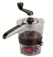 GEFU Spiralfix slicer Manual Black, Transparent Stainless steel