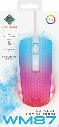 Deltaco Gaming GAM-144-W souris Droitier USB Type-A Optique 6200 DPI