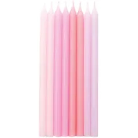 RICO DESIGN Geburtstagskerzen 12cm 81004.01.05 Candy 16 Stück