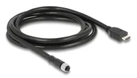 DeLOCK M12 Cable A-coded 17 pin female to HDMI male 2 m black