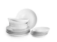 Ibili Teller-Set Bolonia 19.1+20.4+27 cm 18 Stück, Weiss - Material: Keramik - Teller Typ: Speise-Service - Detailfarbe: Weiss - Verpackungseinheit: 1 Stück - Form: Rund