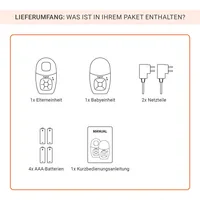 Gigaset Babyphone Baby 100 Audio - Babyphone Art: Audio - Ausstattung: Geräuschesensor - Nachtlicht - Schlaflieder - Thermometer - Display vorhanden: Ja - Stromversorgung: Batteriebetrieb - Reichweite Max.: 300 m - Verbindungsmöglichkeiten: DECT