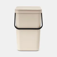 Brabantia Recyclingbehälter Sort & Go 25 l, Beige - Anzahl Behälter: 1 - Fassungsvermögen: 25 l