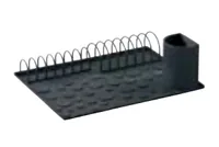 Zone Denmark Abtropfgestell Diish Schwarz - Tiefe: 36 cm - Breite: 45 cm - Detailfarbe: Schwarz - Geschirrhalterung: Tellerhalterung - Besteckhalter - Höhe: 22 cm - Produkttyp: Abtropfgestell