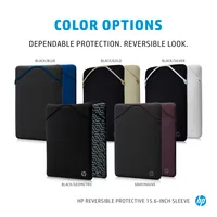 HP Reversible Protective 15.6-inch Silver Laptop Sleeve 15.6"" Sleeve case Black, Silver