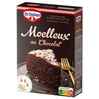 Dr.Oetker Backmischung Moelleux au Chocolat 385g - Nährwertangabe pro: 100 g - Energiegehalt (in kj): 1959 KJ - Energiegehalt (in kcal): 467 Kcal - Fett: 18 g - Gesättigte Fettsäuren: 14 g - Produkttyp: Kuchen