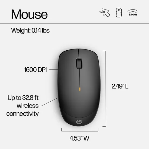 HP 230 Wireless Mouse and Keyboard Combo tastiera Mouse incluso Ufficio RF Wireless Nero