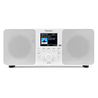 Audizio DAB+ Radio Genua Weiss - Radio Tuner: FM - DAB+ - Stromversorgung: Netzbetrieb - Detailfarbe: Weiss - Ausstattung: Sleep-Timer - Equalizer - Display - Weckfunktion - Schlummerfunktion - Fernbedienung - Senderspeicher - Typ: Tischradio