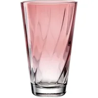 Leonardo Trinkglas Twist 300 ml, 4 Stück, Rot - Glas Typ: Trinkglas - Material: Kalk-Natron-Glas - Detailfarbe: Rot - Höhe: 13 cm - Verpackungseinheit: 4 Stück - Volumen: 300 ml