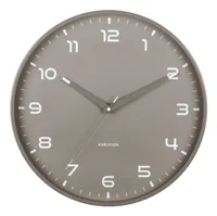 KARLSSON Wanduhr Orgullo Ø 40 cm, Dunkelgrau - Uhrtyp: Analog - Betriebsart: Batteriebetrieb - Funksignal: Nein - Funktionen: Zeit - Form: Rund - Detailfarbe: Dunkelgrau