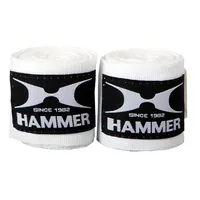HAMMER Boxbandage Boxbandagen, elastisch 2.5m – weiss Weiss - Länge: 2.5 m - Farbe: Weiss - Schwarz - Sportart: Boxen